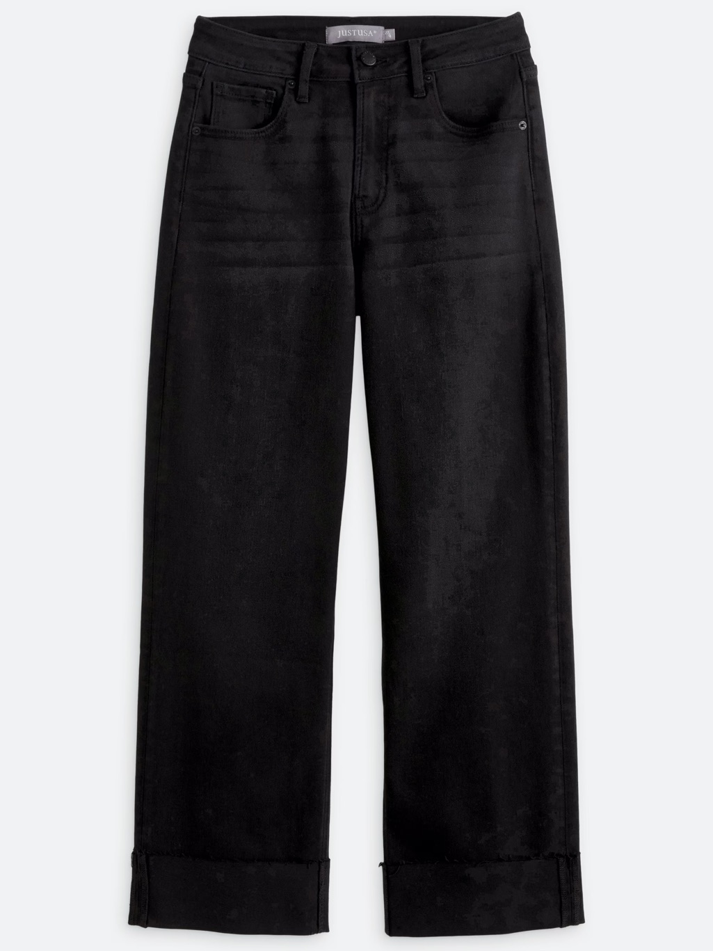 Just Usa Black Wide-Leg Jeans